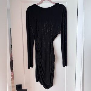 Dynamite Black Long Sleeve Sequin Dress